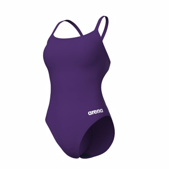 Arena - Woman\'s Team Swimsuit Challenge Solid Plum-White