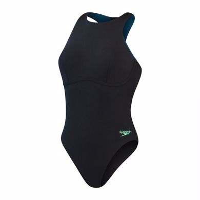 Speedo - Womens Racer Zip Swimsuit with Integrated Swim Bra