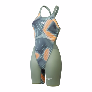 Speedo - Fastskin LZR Pure Valor 2.0 Openback Kneeskin (Green/Orange)