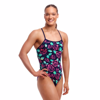 Funkita -  Ladies Single Strap One Piece - Feeling Rosy