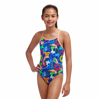 Funkia - Girl's Diamond Back One Piece - Blues Baby